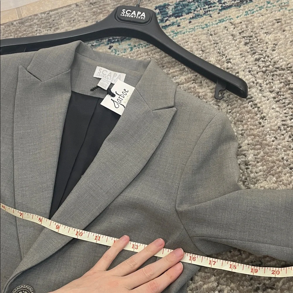 NWT Charcoal Women's Blazer with Zipper Accents